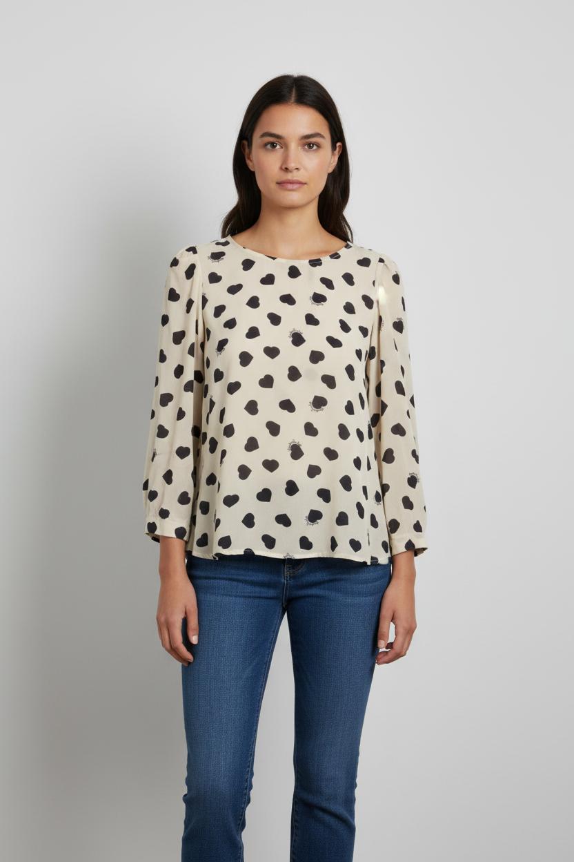 Blouse blanche à motifs - Taille M/38