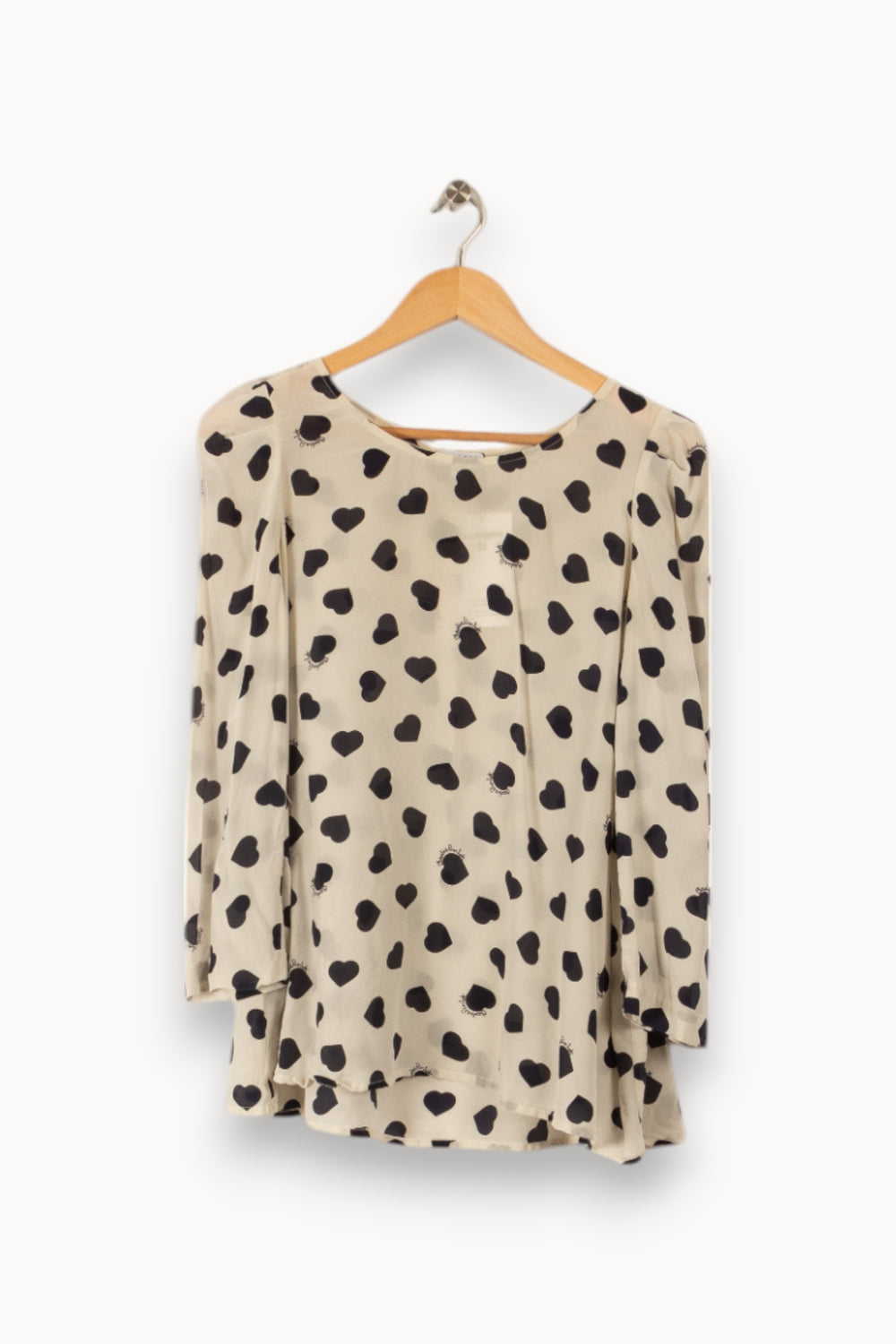 Blouse blanche à motifs - Taille M/38 de la marque Claudie Pierlot | PARAD36281 - Vendu par Paradigme - Image 1