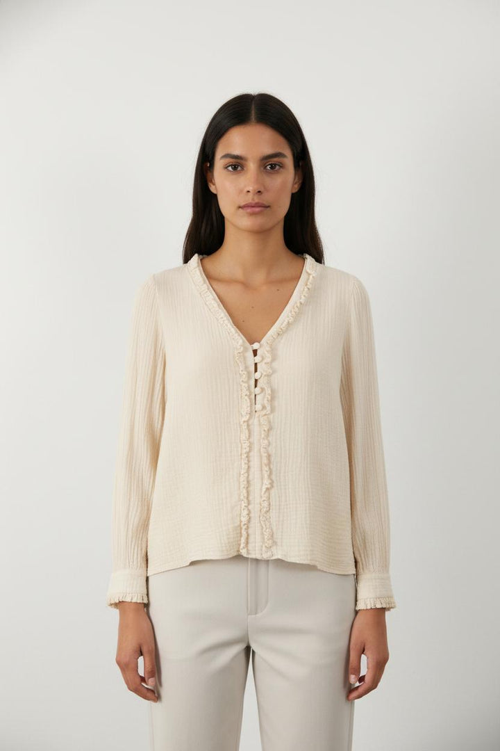 Blouse beige - Taille S/36