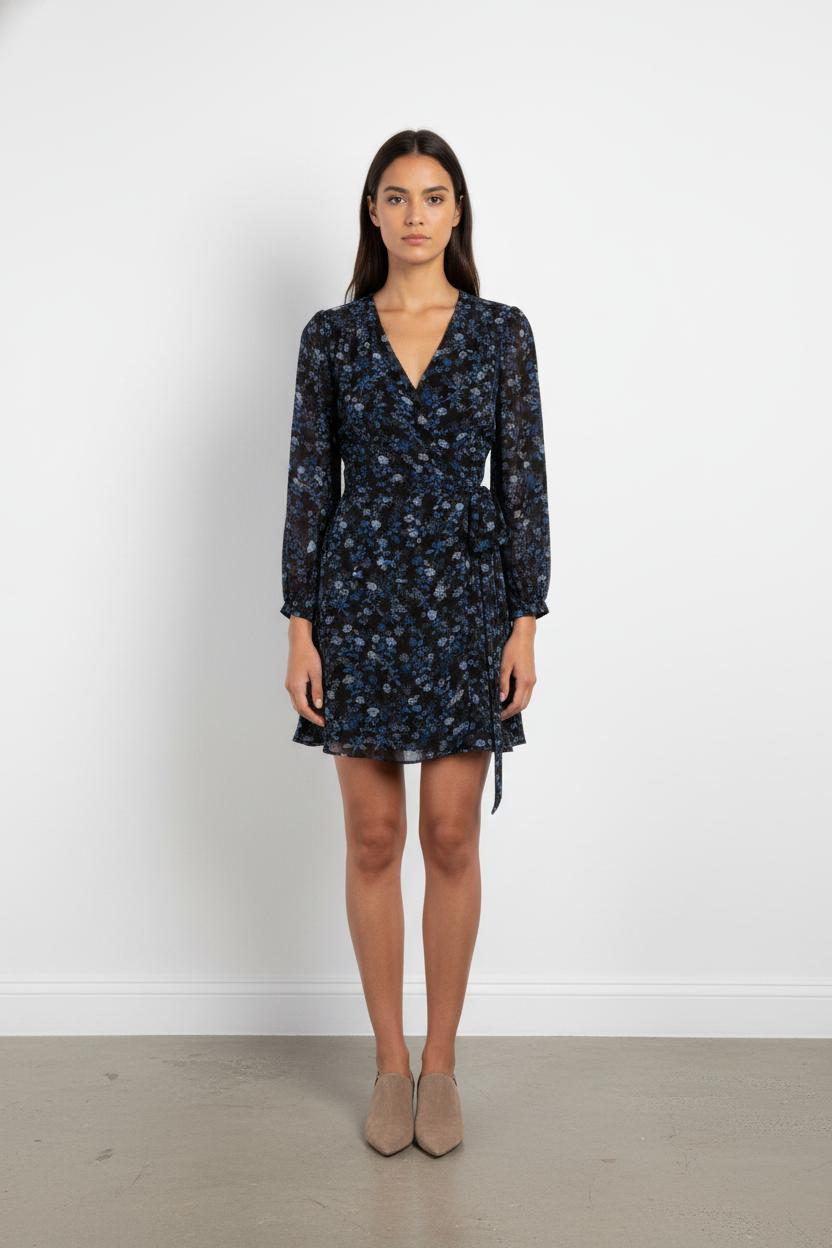 Robe noire à motifs - Taille S/36