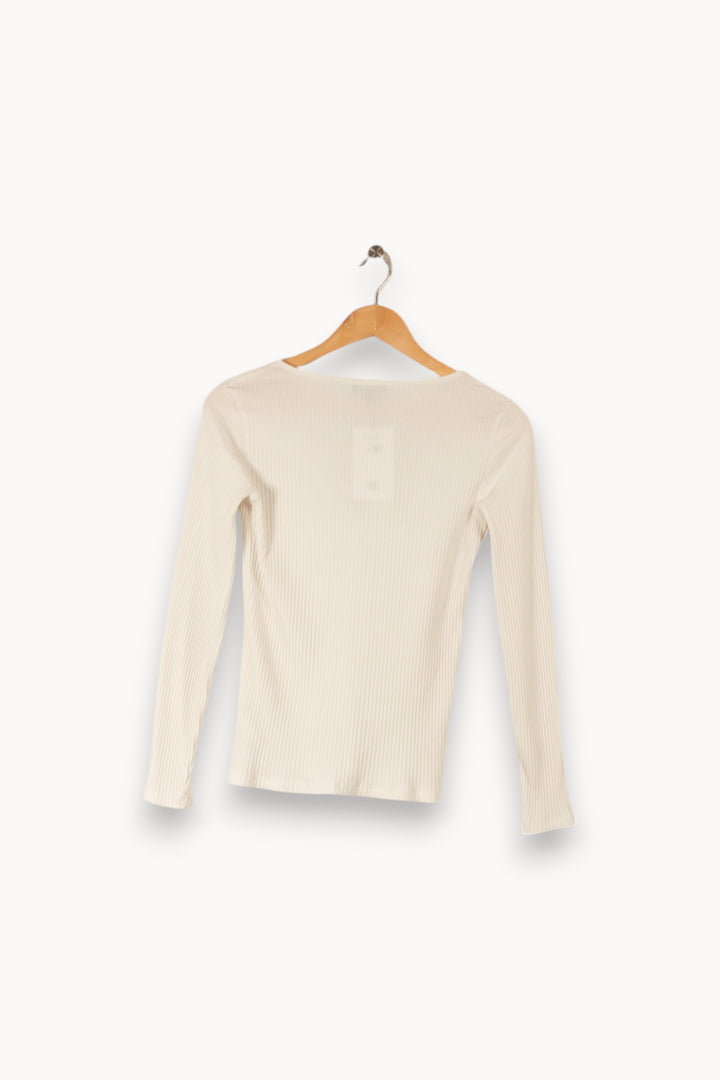 Top Blanc - Taille XS/34 de la marque Caroll | PARAD36330 - Vendu par Paradigme - Image 3