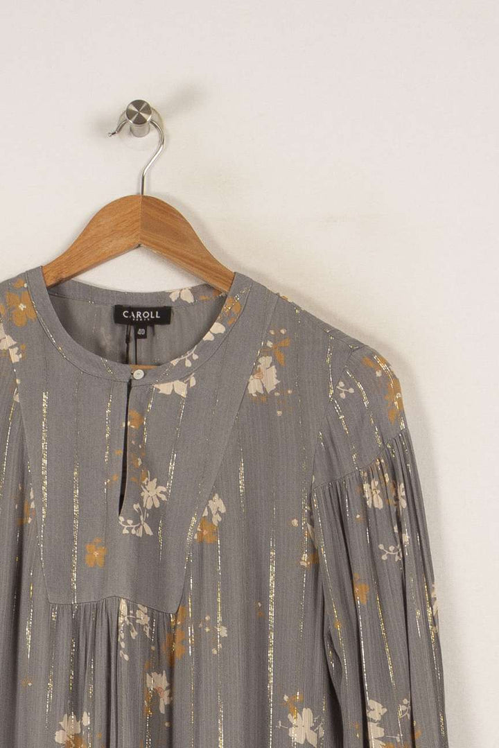 Robe grise à motif - Taille L/40 de la marque Caroll | PARAD36367 - Vendu par Paradigme - Image 2