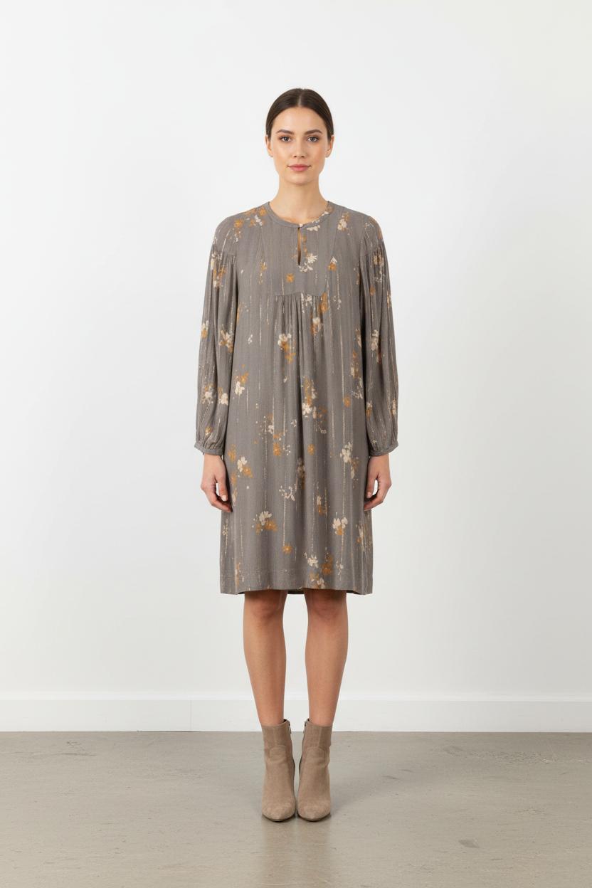 Robe grise à motif - Taille L/40