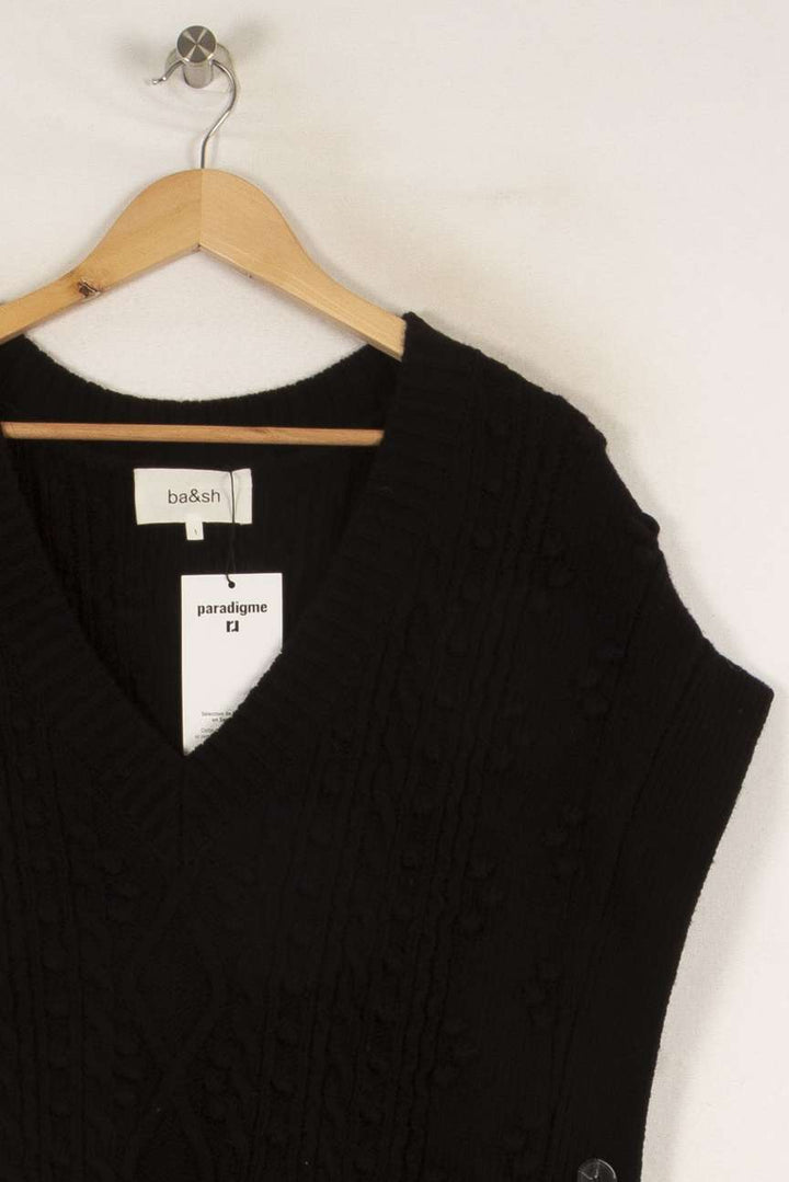 Pull Noir - Taille S/36 de la marque ba&sh | PARAD36375 - Vendu par Paradigme - Image 2