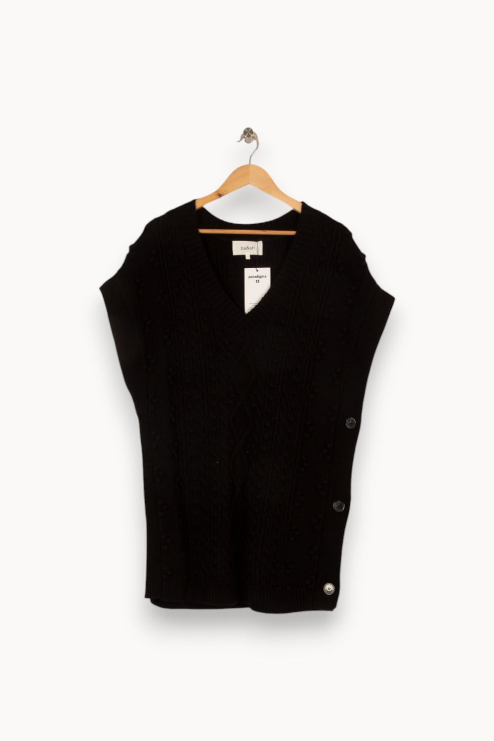 Pull Noir - Taille S/36 de la marque ba&sh | PARAD36375 - Vendu par Paradigme - Image 1