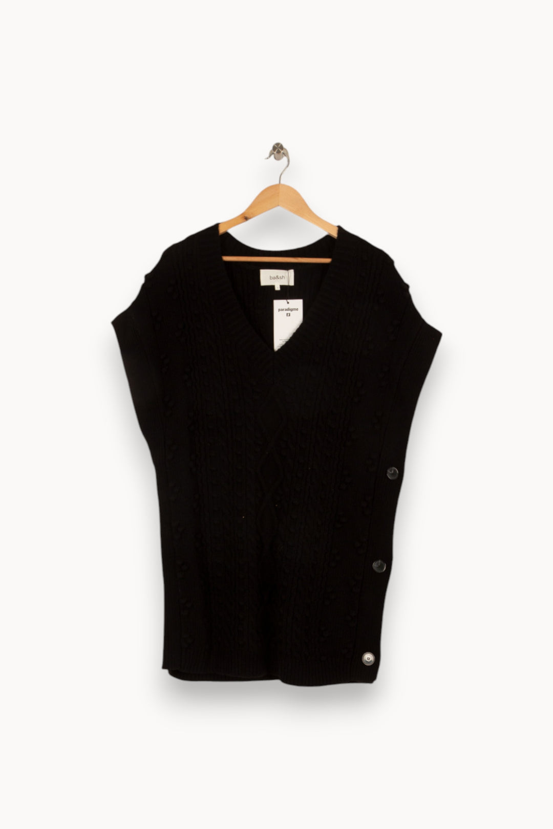Pull Noir - Taille S/36 de la marque ba&sh | PARAD36375 - Vendu par Paradigme - Image 1