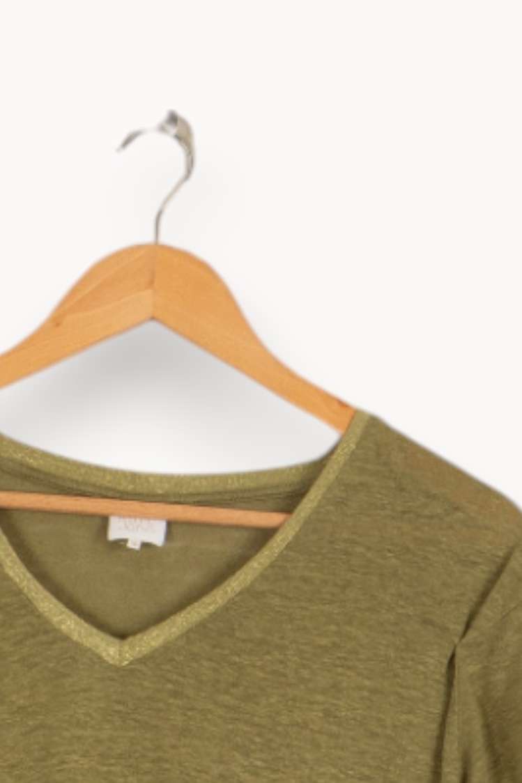 T-shirt Vert - Taille XS/34 de la marque Karl Marc John | PARAD36424 - Vendu par Paradigme - Image 3