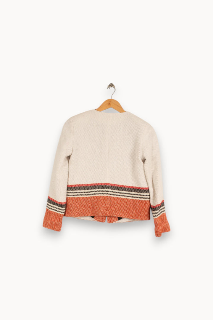 Veste blanche et rouge - Taille S/36 de la marque Sandro | PARAD36438 - Vendu par Paradigme - Image 3