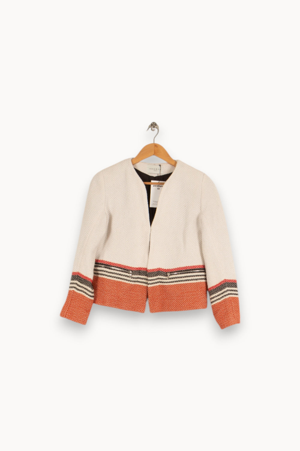 Veste blanche et rouge - Taille S/36 de la marque Sandro | PARAD36438 - Vendu par Paradigme - Image 1