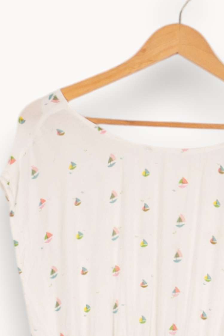 Robe blanche à motifs - Taille S/36 de la marque La Petite Etoile | PARAD36454 - Vendu par Paradigme - Image 3