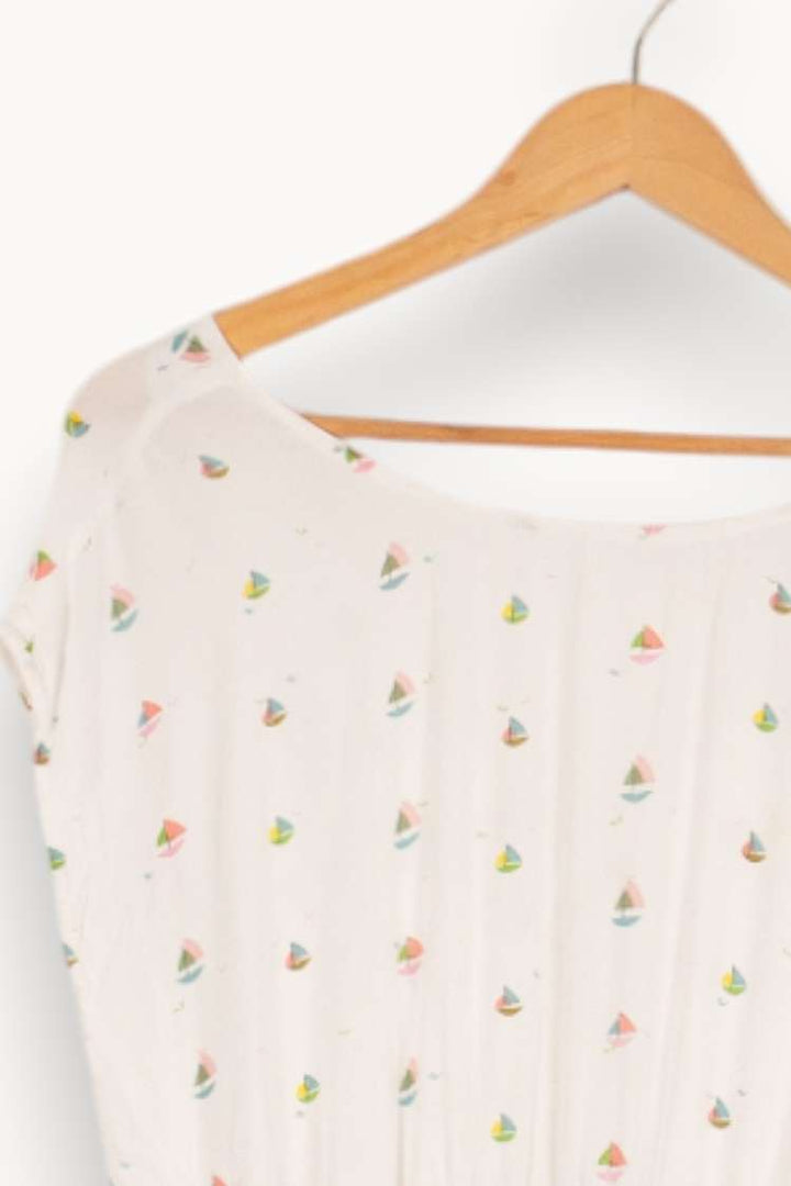 Robe blanche à motifs - Taille S/36 de la marque La Petite Etoile | PARAD36454 - Vendu par Paradigme - Image 3