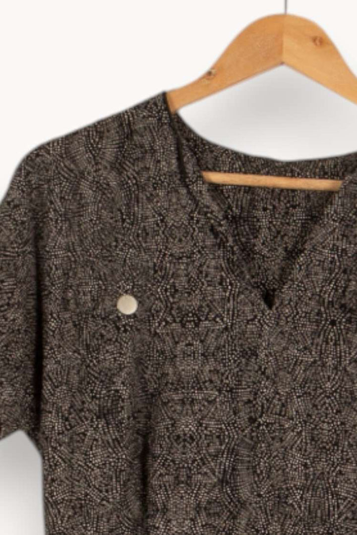 Robe noire à motifs - Taille S/36 de la marque IKKS | PARAD36471 - Vendu par Paradigme - Image 3