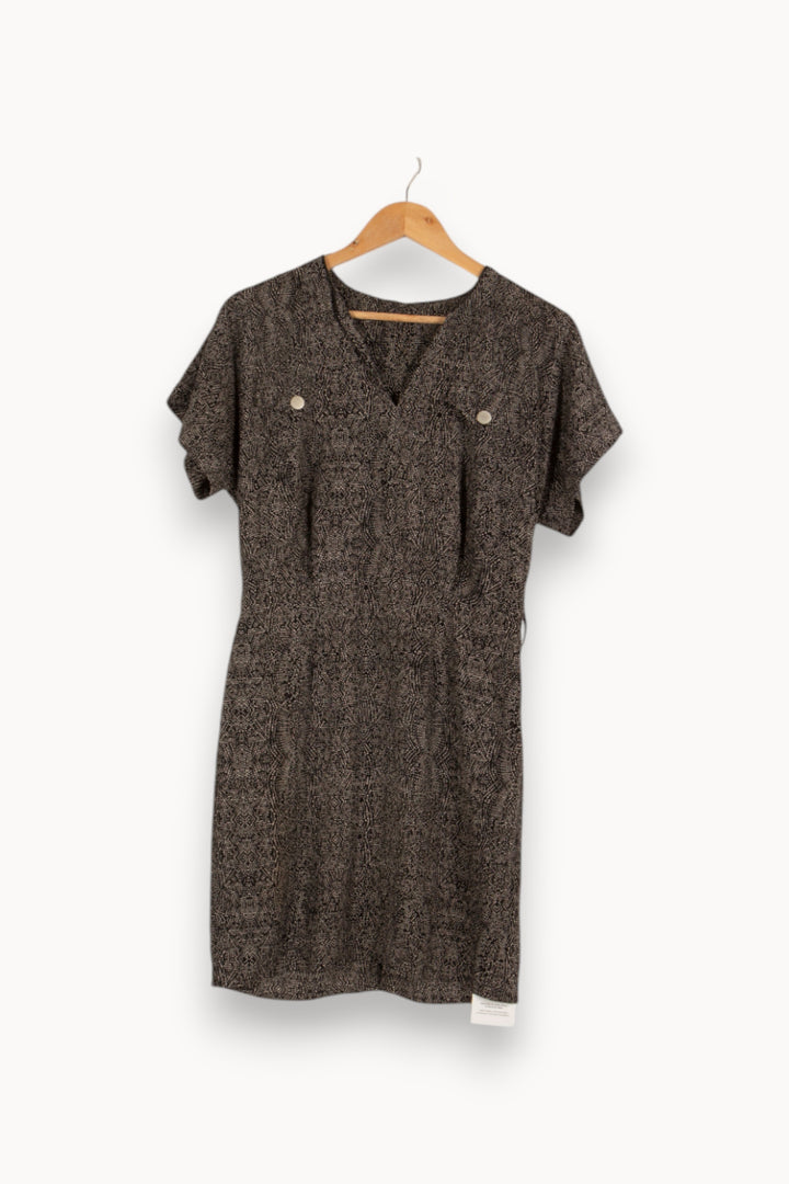 Robe noire à motifs - Taille S/36 de la marque IKKS | PARAD36471 - Vendu par Paradigme - Image 2