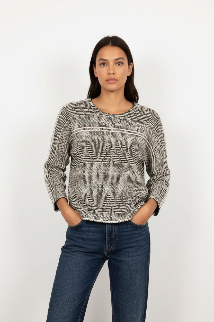 Pull noir et blanc - Taille M/38