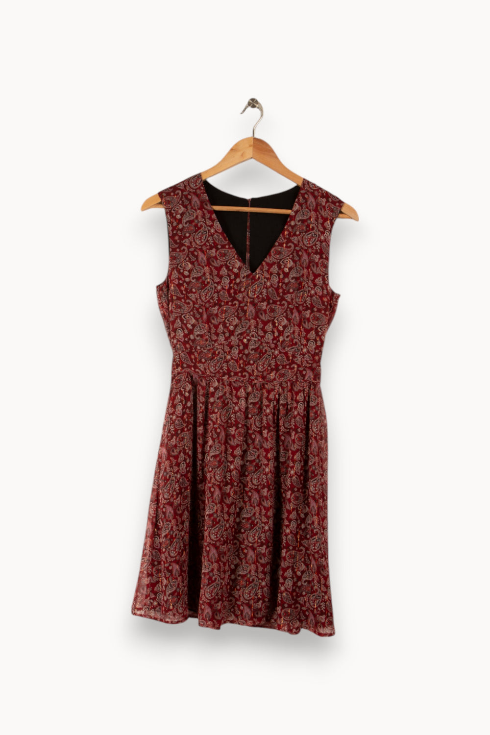 Robe Bordeaux Motif - Taille XS/34 de la marque IKKS | PARAD37023 - Vendu par Paradigme - Image 1