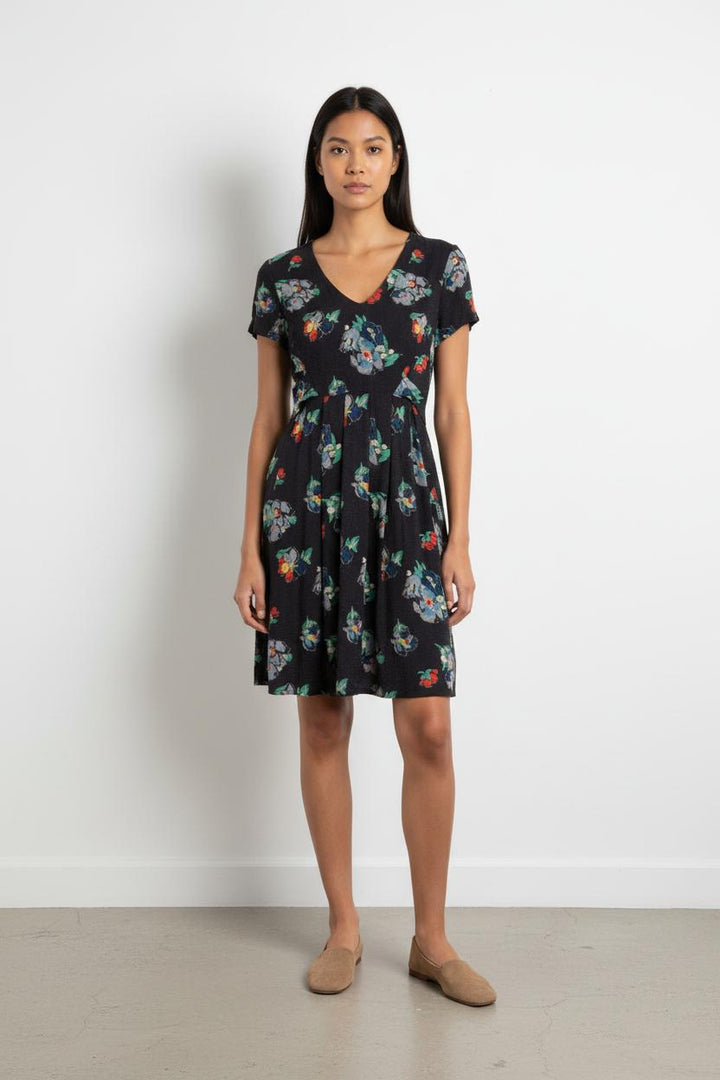 Robe bleue à motifs - Taille XS/34