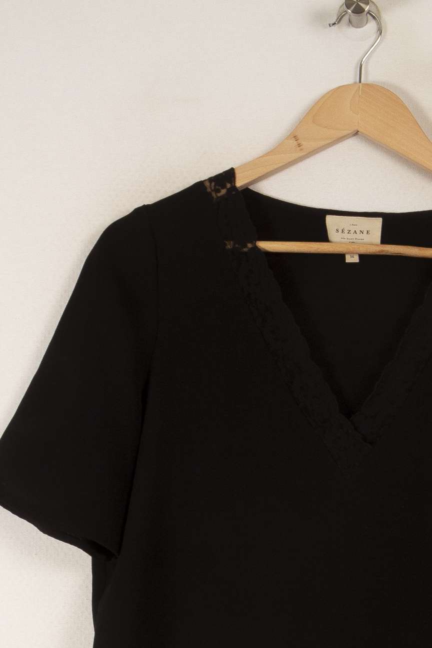 Blouse noire - Taille S/36 de la marque Sézane | PARAD37043 - Vendu par Paradigme - Image 2