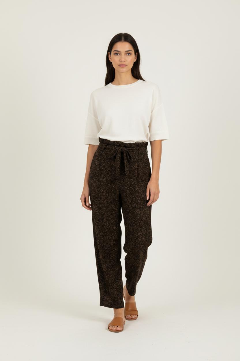 Pantalon noir à motif - Taille L/40 de la marque IKKS | PARAD37068 - Vendu par Paradigme - Image 1