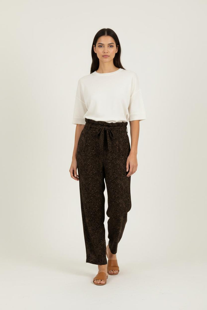 Pantalon noir à motif - Taille L/40 de la marque IKKS | PARAD37068 - Vendu par Paradigme - Image 1