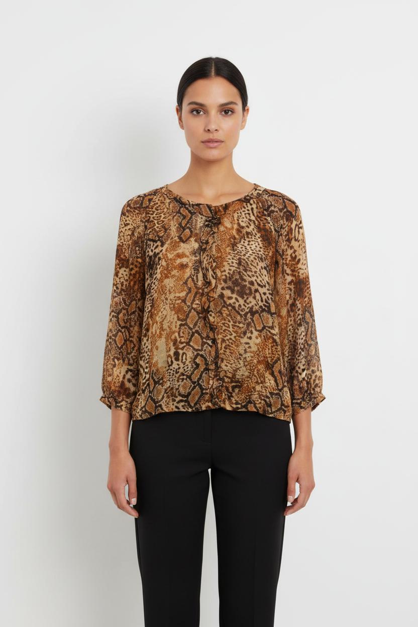 Blouse Marron - Taille S/36