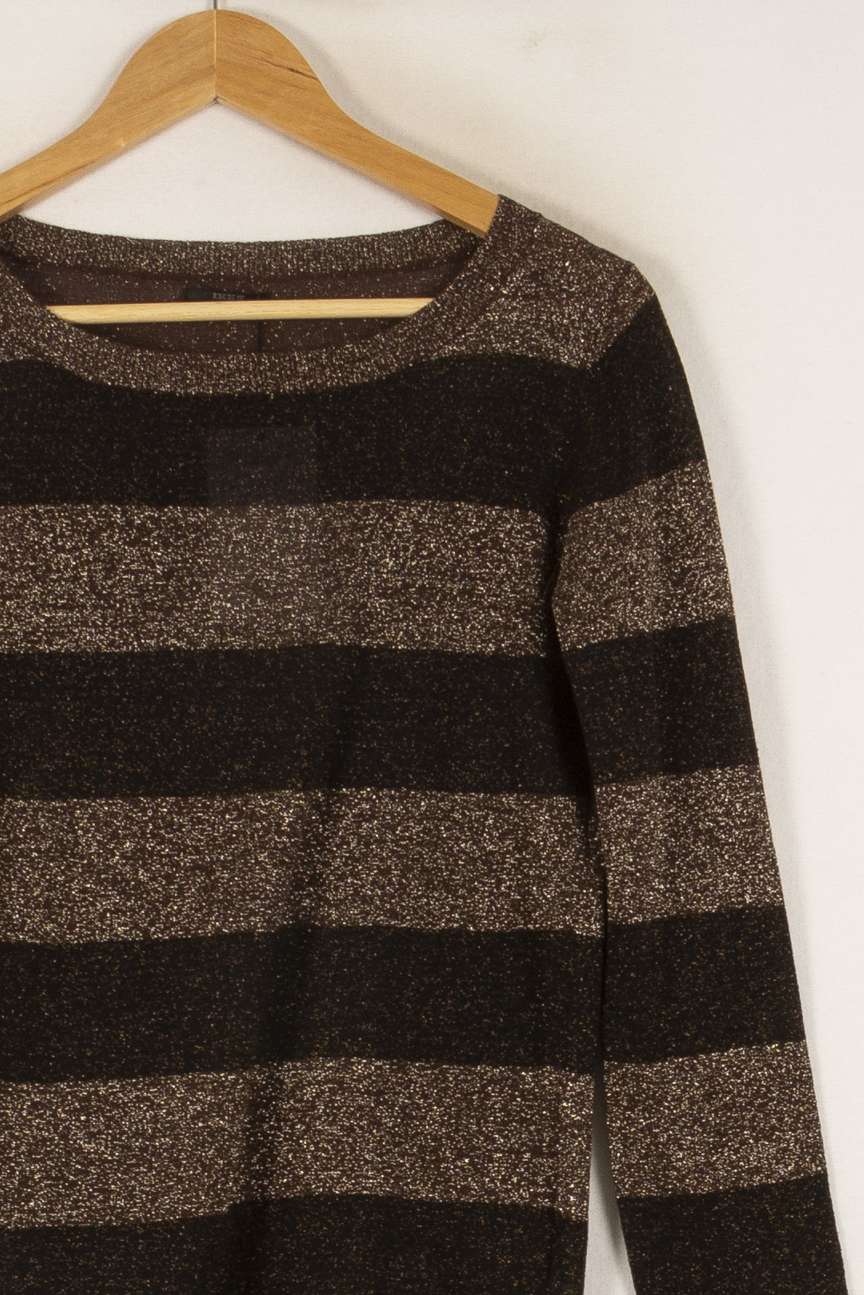 Pull Marron et Noir - Taille S/36 de la marque IKKS | PARAD37161 - Vendu par Paradigme - Image 3