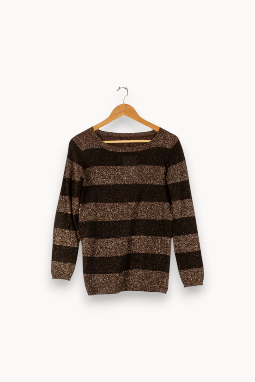 Pull Marron et Noir - Taille S/36 de la marque IKKS | PARAD37161 - Vendu par Paradigme - Image 2