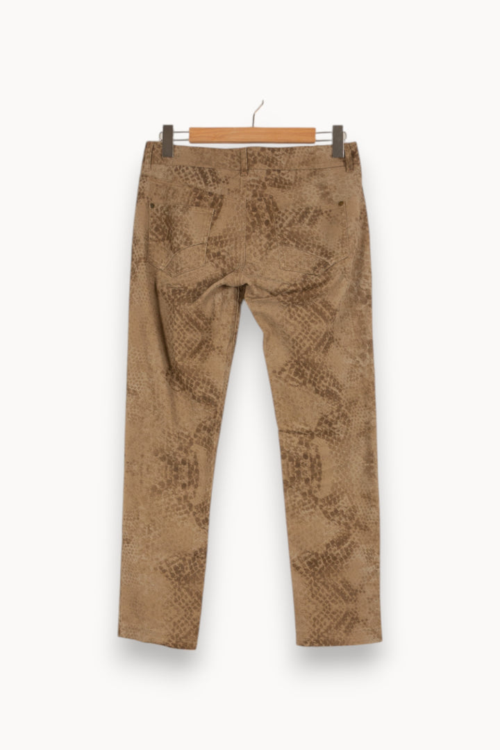 Pantalon beige à motif - Taille M/38 de la marque IKKS | PARAD37170 - Vendu par Paradigme - Image 3