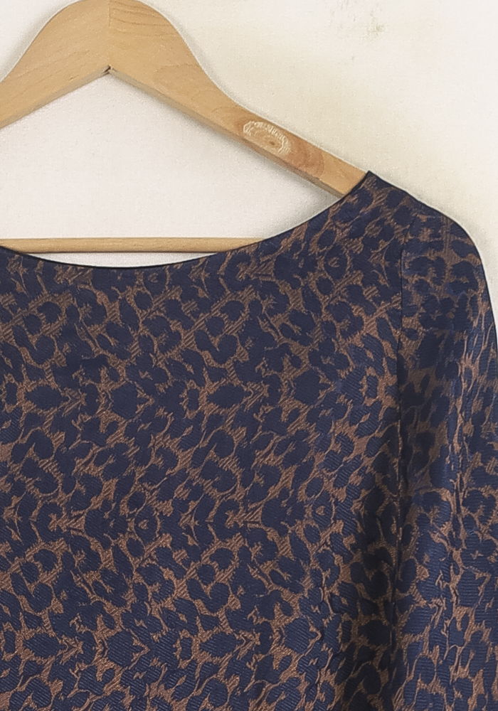 Robe Courte Bleue et Marron - Taille XS/34 de la marque Sézane | PARAD37262 - Vendu par Paradigme - Image 3