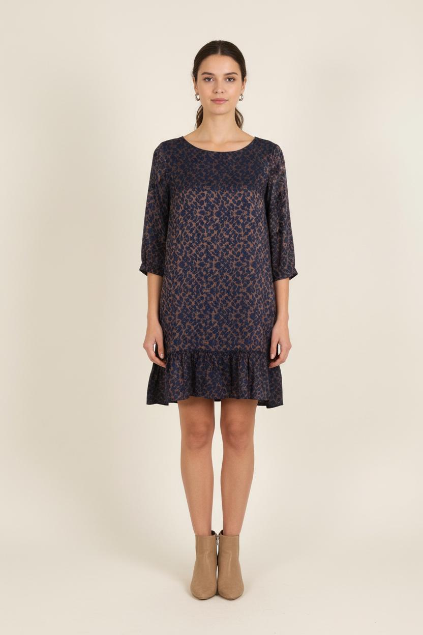 Robe Courte Bleue et Marron - Taille XS/34 de la marque Sézane | PARAD37262 - Vendu par Paradigme - Image 1