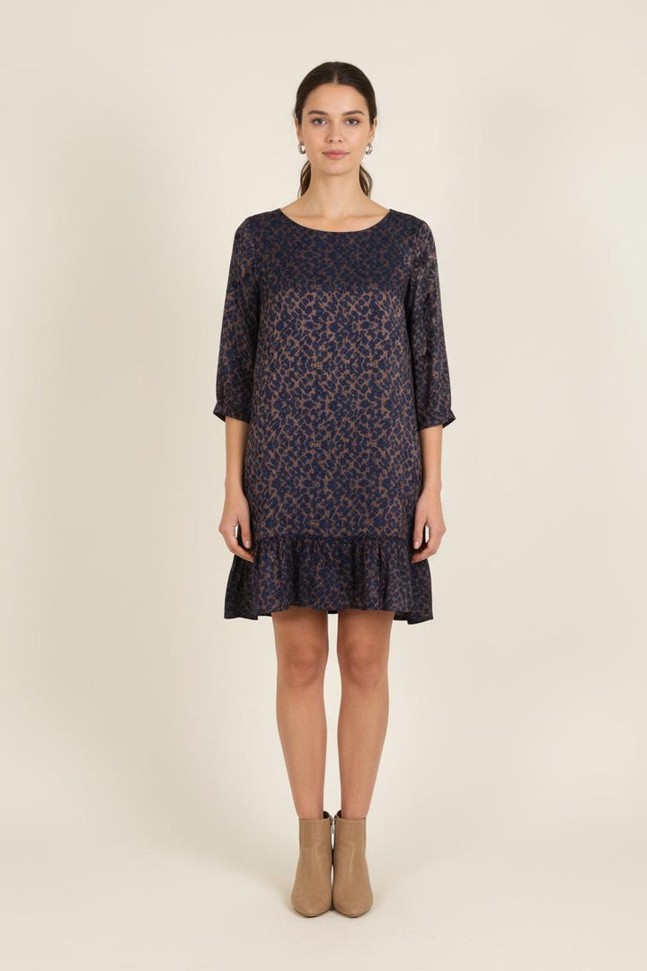 Robe Courte Bleue et Marron - Taille XS/34 de la marque Sézane | PARAD37262 - Vendu par Paradigme - Image 1