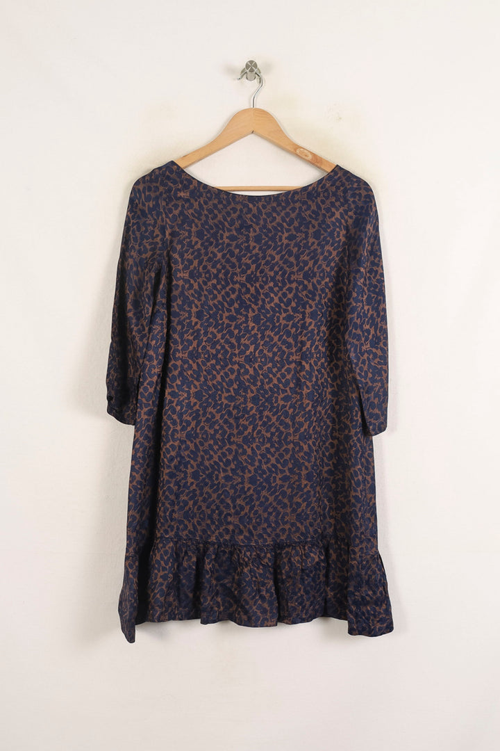 Robe Courte Bleue et Marron - Taille XS/34 de la marque Sézane | PARAD37262 - Vendu par Paradigme - Image 2