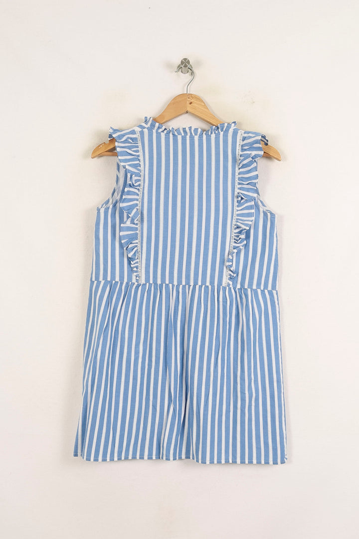 Robe Courte Bleu et Blanche - Taille S/36 de la marque Sézane | PARAD37267 - Vendu par Paradigme - Image 4