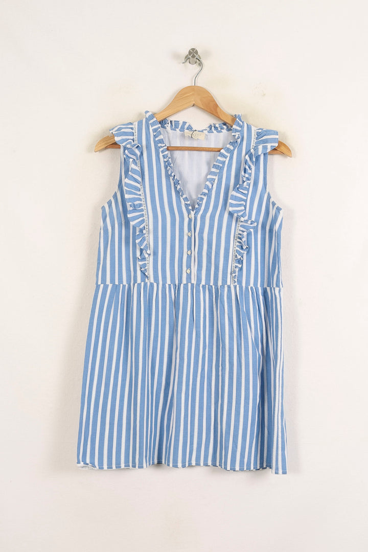 Robe Courte Bleu et Blanche - Taille S/36 de la marque Sézane | PARAD37267 - Vendu par Paradigme - Image 2