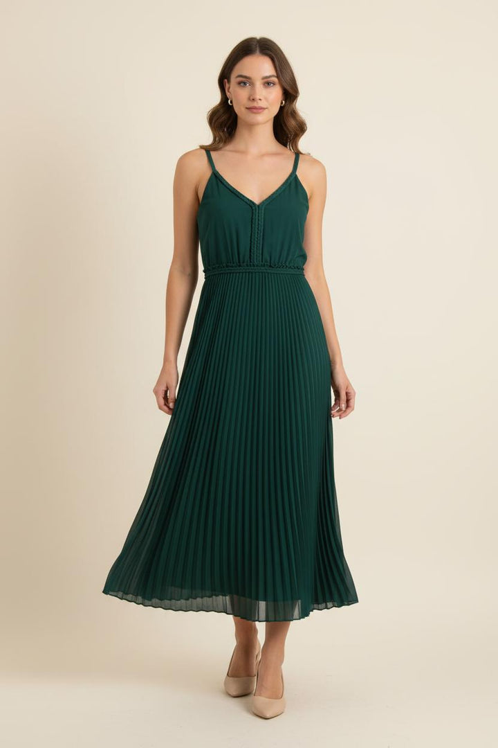 Robe Plissée Verte - Taille S/36 de la marque Sézane | PARAD37271 - Vendu par Paradigme - Image 1