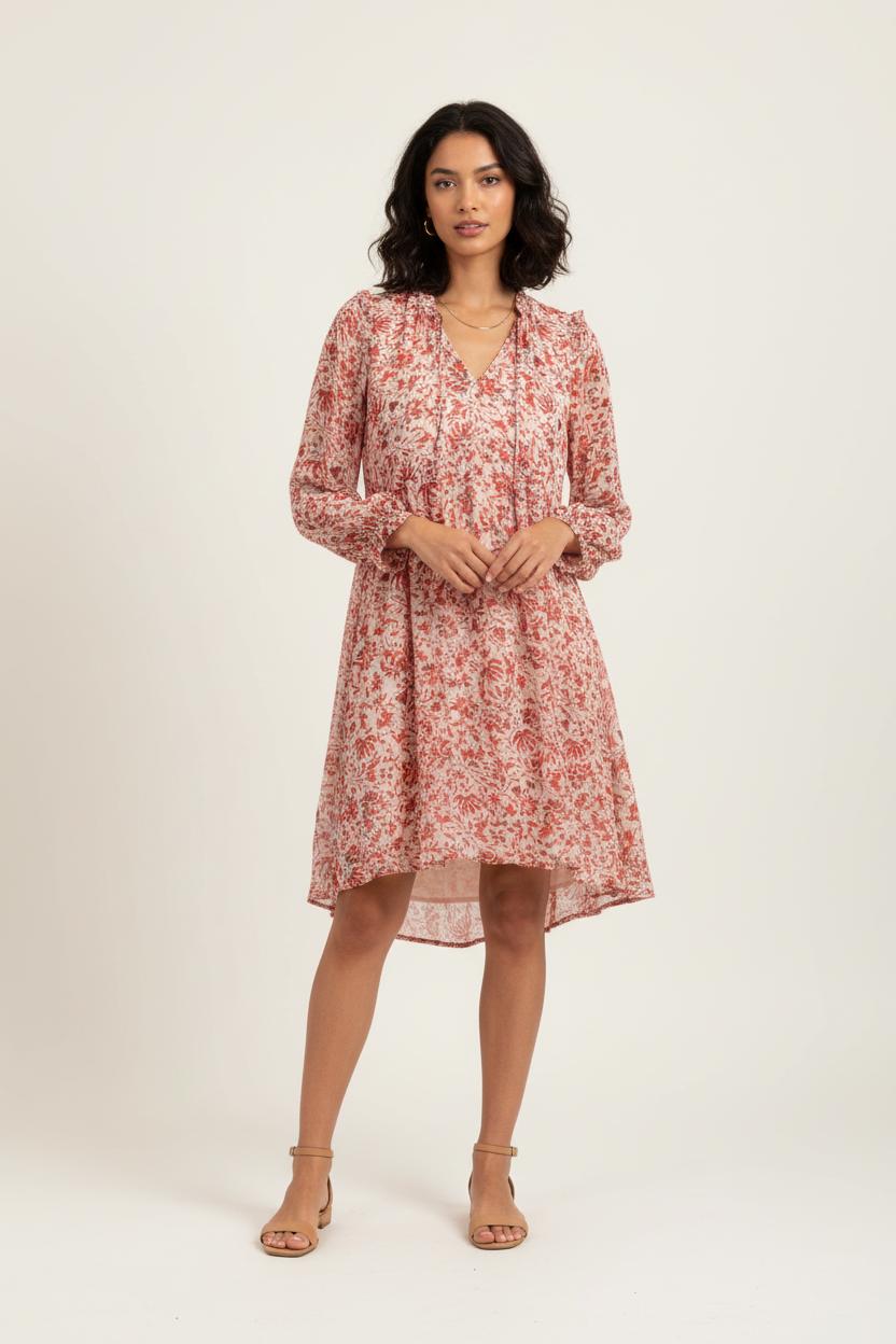 Robe Courte Rose et Rouge - Taille L/40 de la marque Karl Marc John | PARAD37273 - Vendu par Paradigme - Image 1