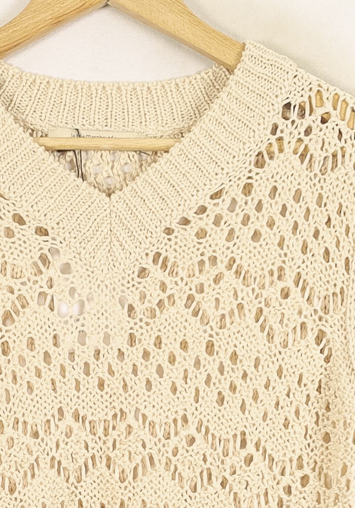 Gilet Sans Manches Beige - Taille S/36 de la marque La Fée Maraboutée | PARAD37284 - Vendu par Paradigme - Image 3