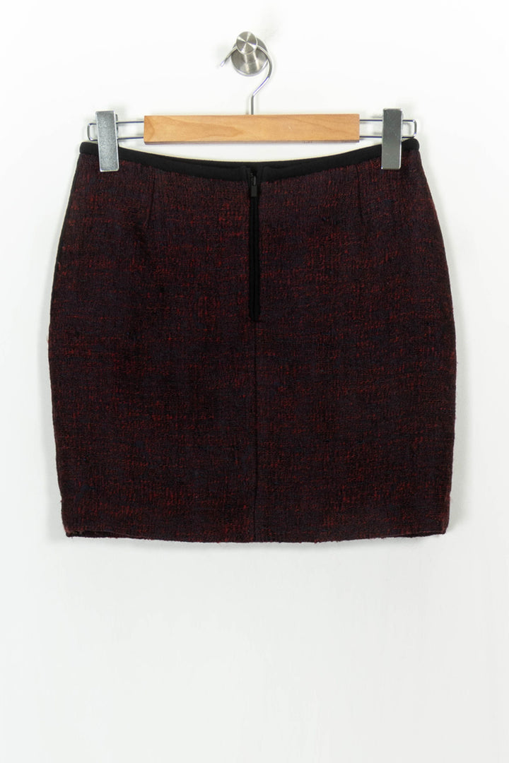 Jupe Trapèze Bordeaux et Noire - Taille S/36 de la marque Comptoir des Cotonniers | PARAD37322 - Vendu par Paradigme - Image 4