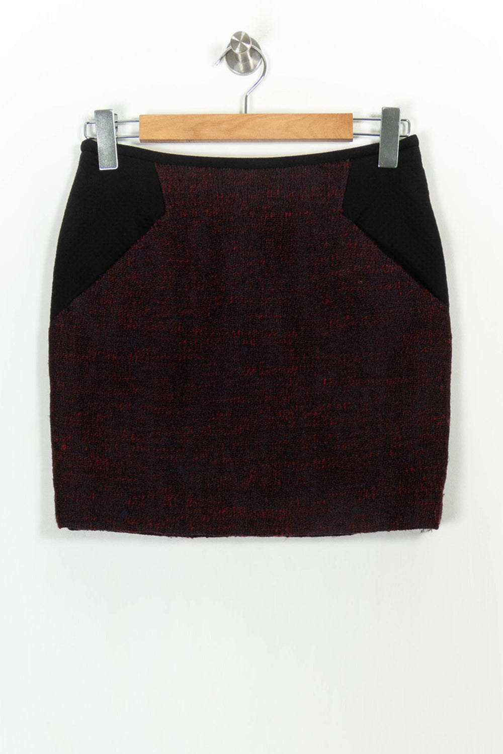 Jupe Trapèze Bordeaux et Noire - Taille S/36 de la marque Comptoir des Cotonniers | PARAD37322 - Vendu par Paradigme - Image 2