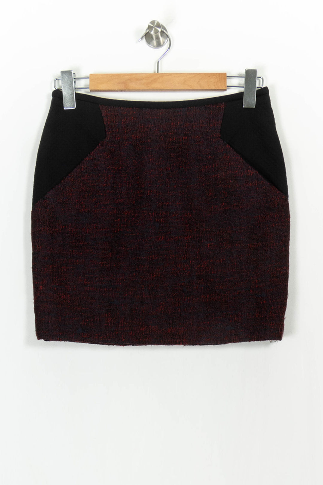 Jupe Trapèze Bordeaux et Noire - Taille S/36 de la marque Comptoir des Cotonniers | PARAD37322 - Vendu par Paradigme - Image 2