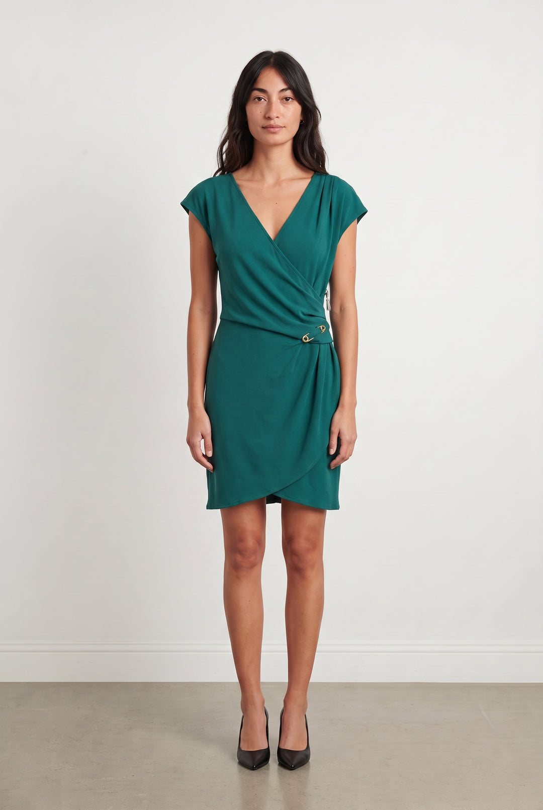 Robe Portefeuille Verte - Taille XS/34 de la marque IKKS | PARAD37327 - Vendu par Paradigme - Image 1