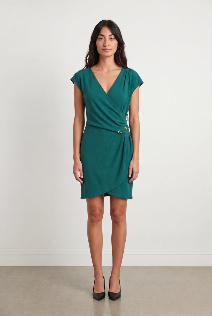 Robe Portefeuille Verte - Taille XS/34 de la marque IKKS | PARAD37327 - Vendu par Paradigme - Image 1