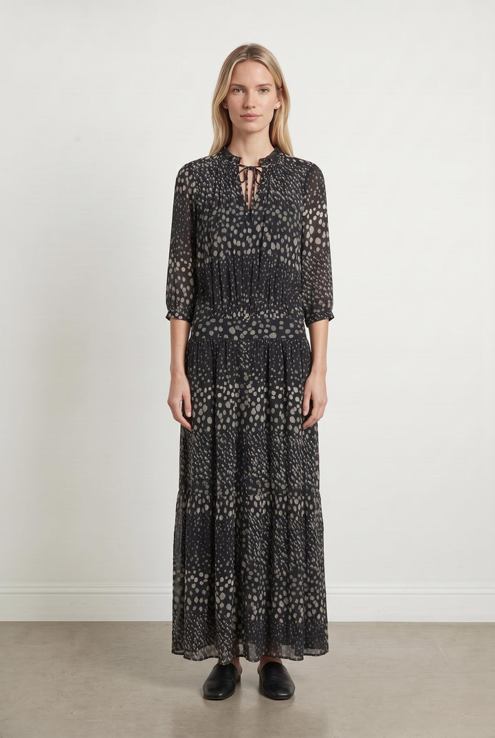 Robe Longue Noire et Blanche - Taille XS/34 de la marque ba&sh | PARAD37331 - Vendu par Paradigme - Image 1