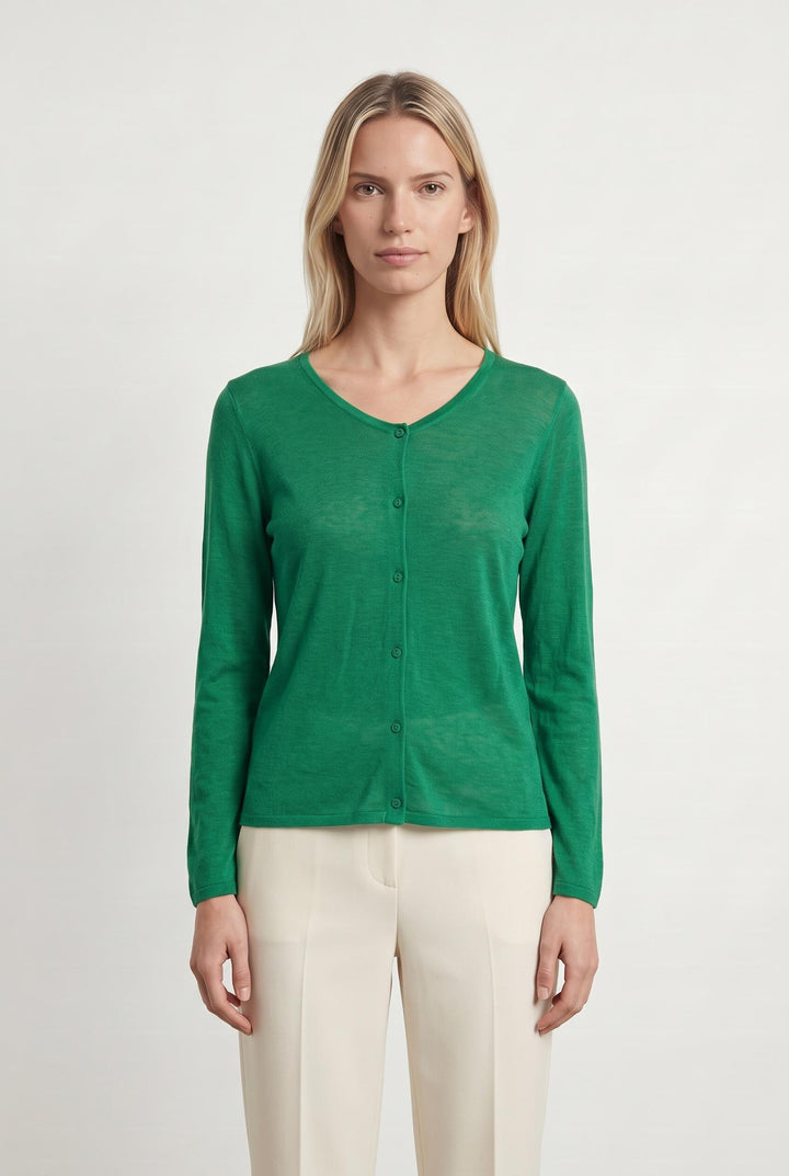 Cardigan Vert - Taille M/38 de la marque American Vintage | PARAD37338 - Vendu par Paradigme - Image 1