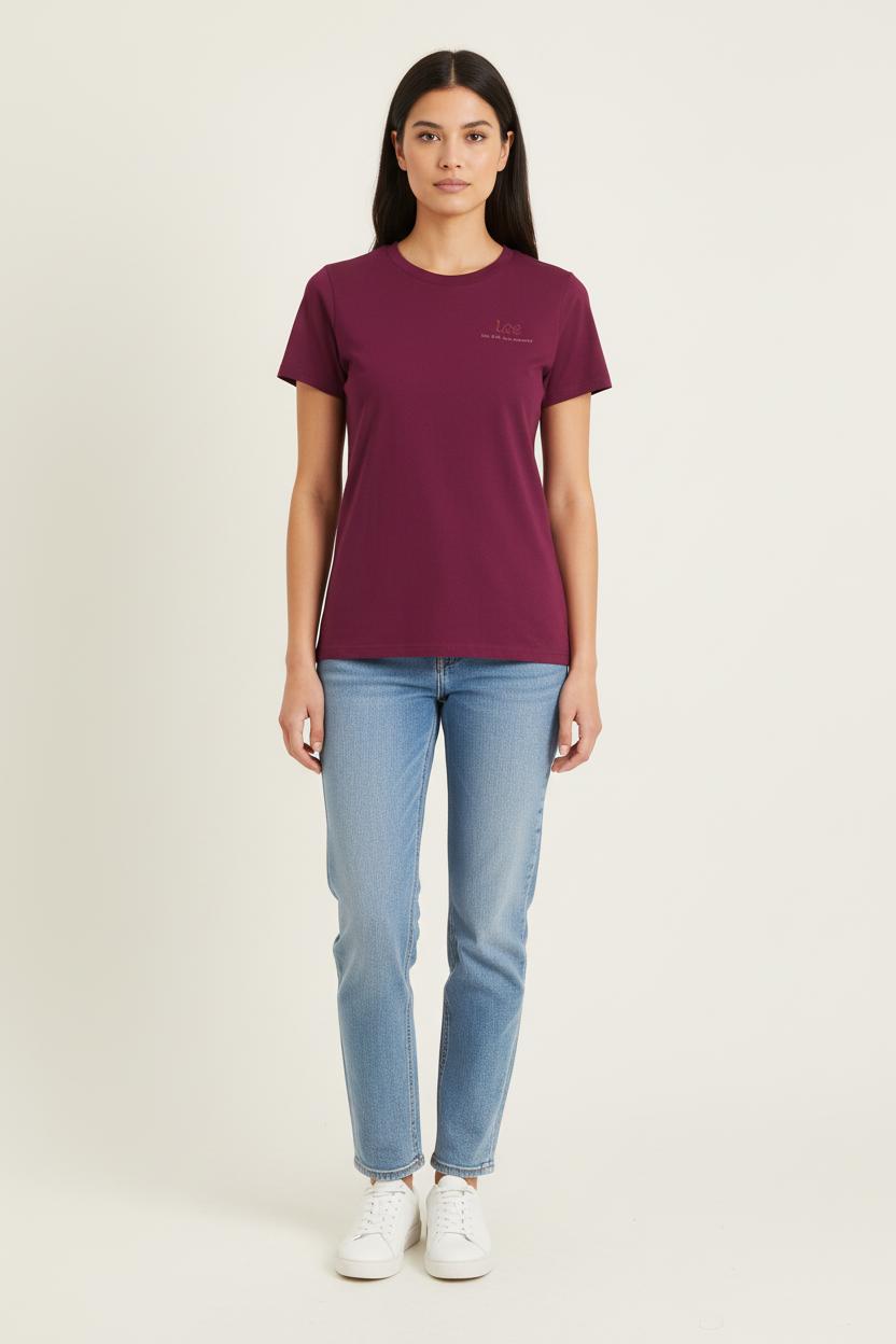 Tee-shirt Violet - Taille XS/34 de la marque Lee | PARAD37356 - Vendu par Paradigme - Image 1