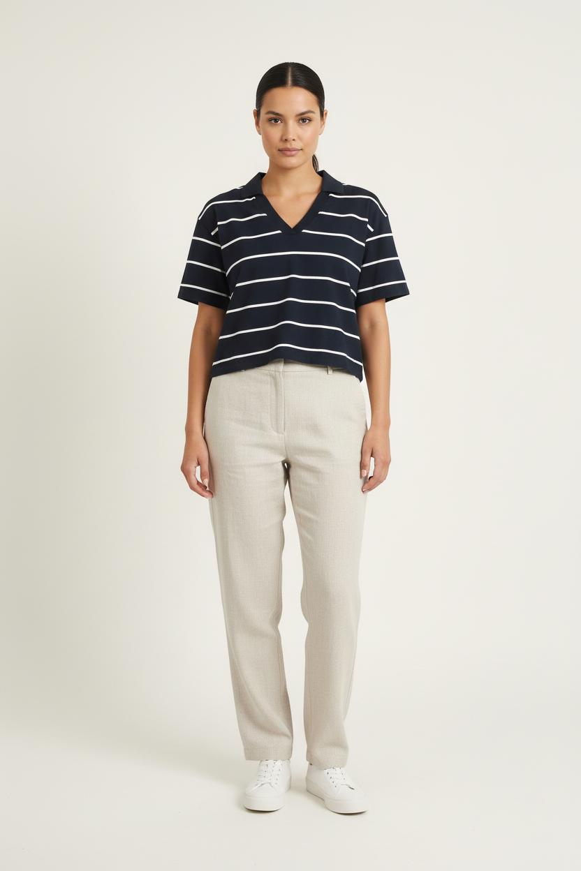Polo Bleu et Blanc - Taille S/36 de la marque Caroll | PARAD37357 - Vendu par Paradigme - Image 1