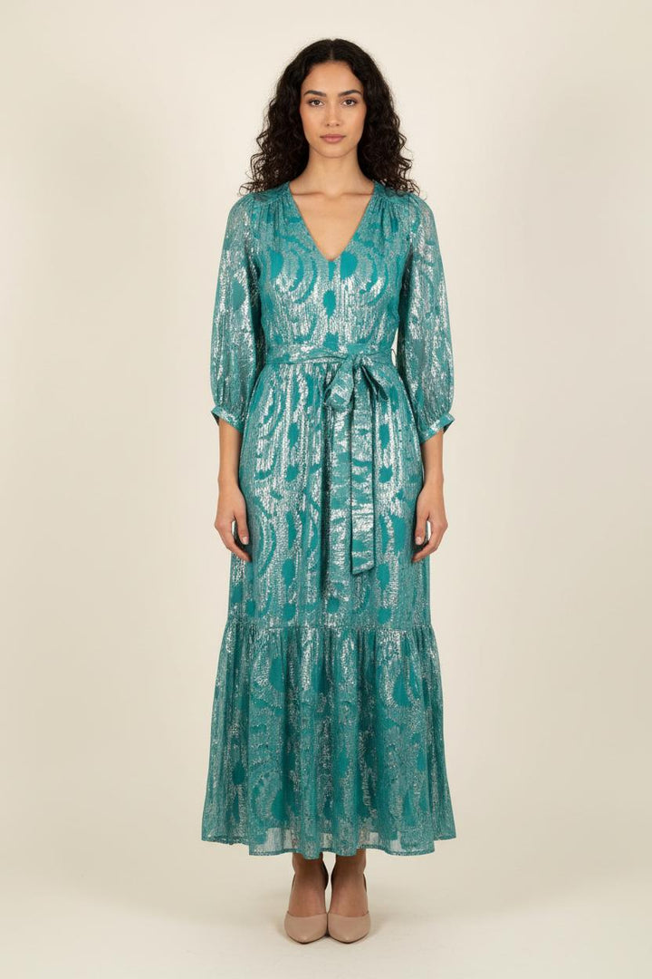 Robe Longue Verte et Argentée - Taille XS/34 de la marque Louizon | PARAD37362 - Vendu par Paradigme - Image 1
