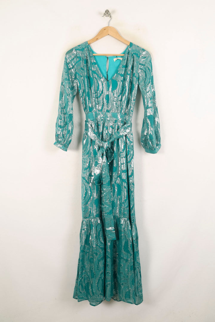 Robe Longue Verte et Argentée - Taille XS/34 de la marque Louizon | PARAD37362 - Vendu par Paradigme - Image 2