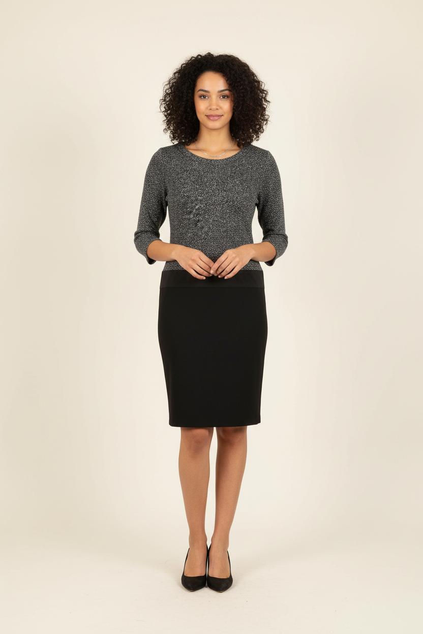 Robe Courte Noire et Grise - Taille XS/34 de la marque ba&sh | PARAD37363 - Vendu par Paradigme - Image 1