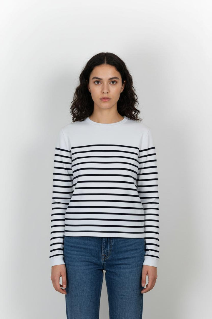 Marinière Blanche et Noire - Taille S/36 de la marque Galeries Lafayette | PARAD37369 - Vendu par Paradigme - Image 1