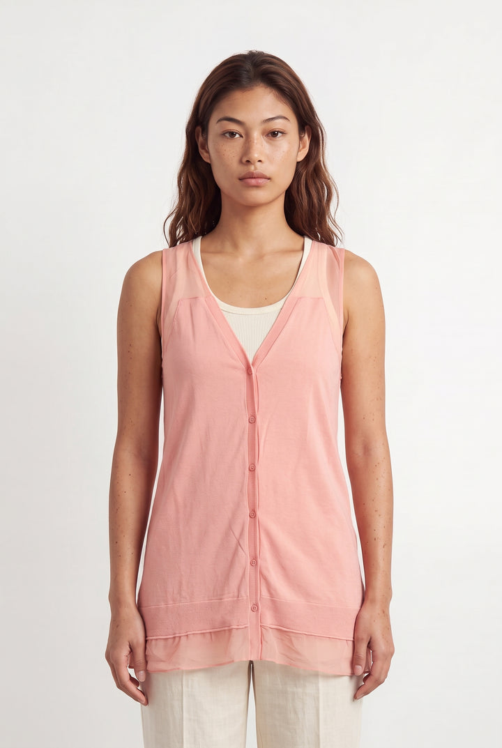 Gilet Rose - Taille M/38 de la marque Bérénice | PARAD37404 - Vendu par Paradigme - Image 1